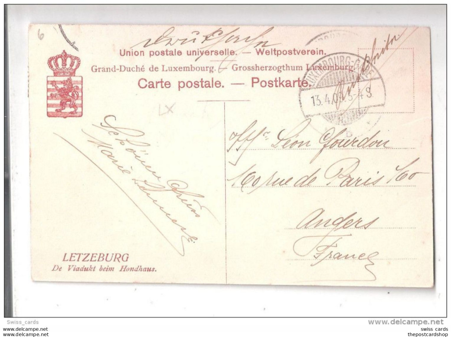 CPA LUXEMBOURG LE VIADUC PRES DE HONDHAUS USED WITH STAMP - Luxemburg - Stadt