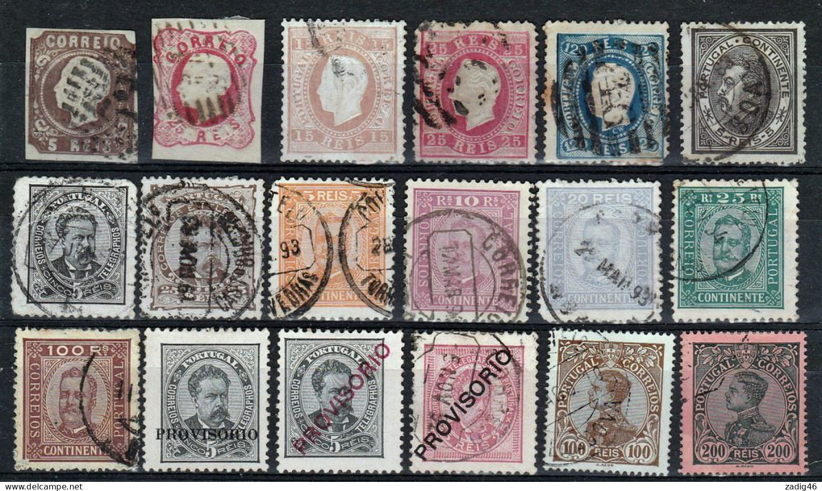 PORTUGAL - PETIT LOT DE TIMBRES CLASSIQUES OBLITERES - Autres & Non Classés