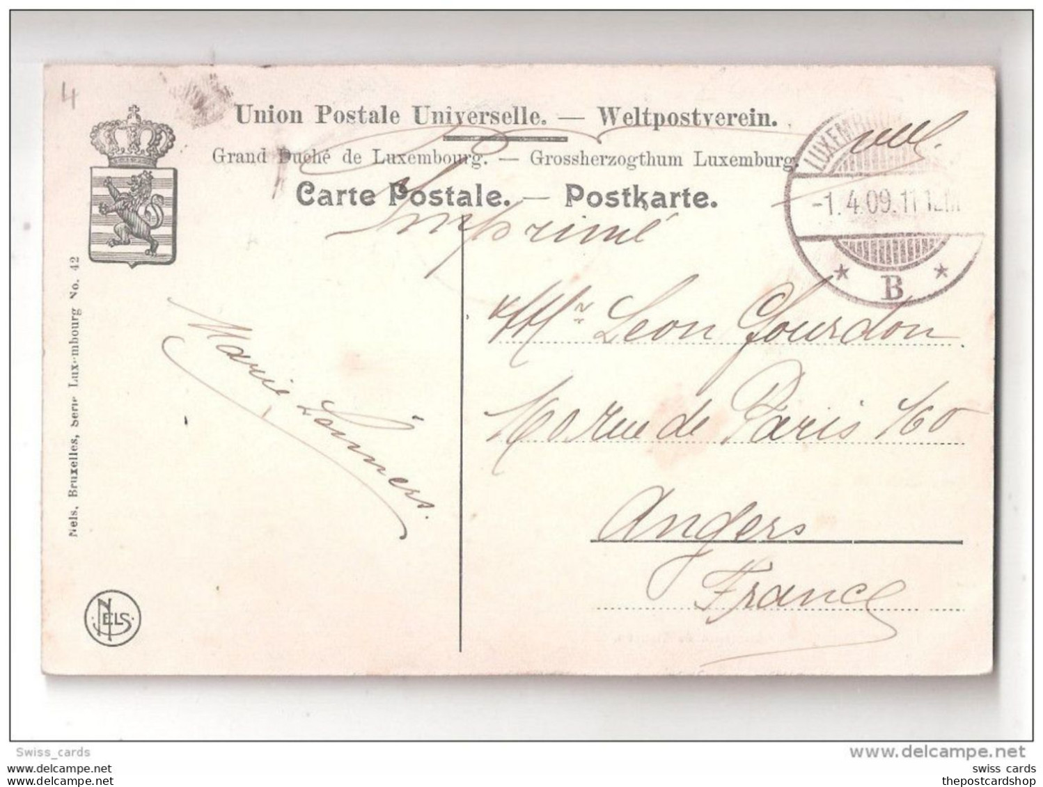 CPA LUXEMBOURG DESCENTE DE CLAUSEN USED WITH STAMP - Luxemburg - Town
