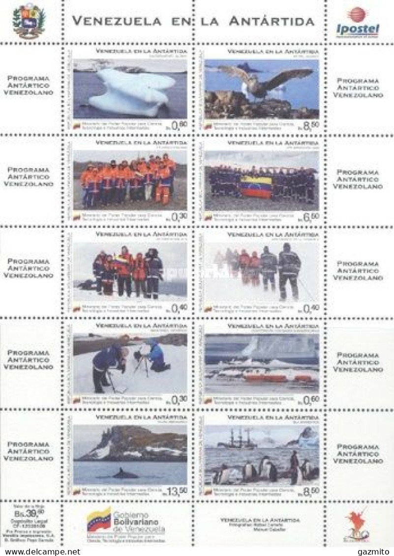 Venezuela 2010,  Venezuelan Antarctic Expedition, Sheetlet - Research Programs