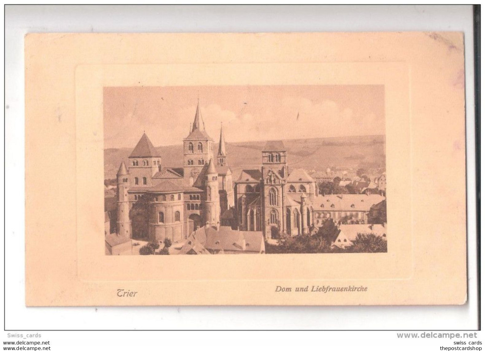 TWO LUXEMBOURG STAMPS ON A Liebfrauenkirche, Trier GERMANY USED POSTCARD - Other & Unclassified