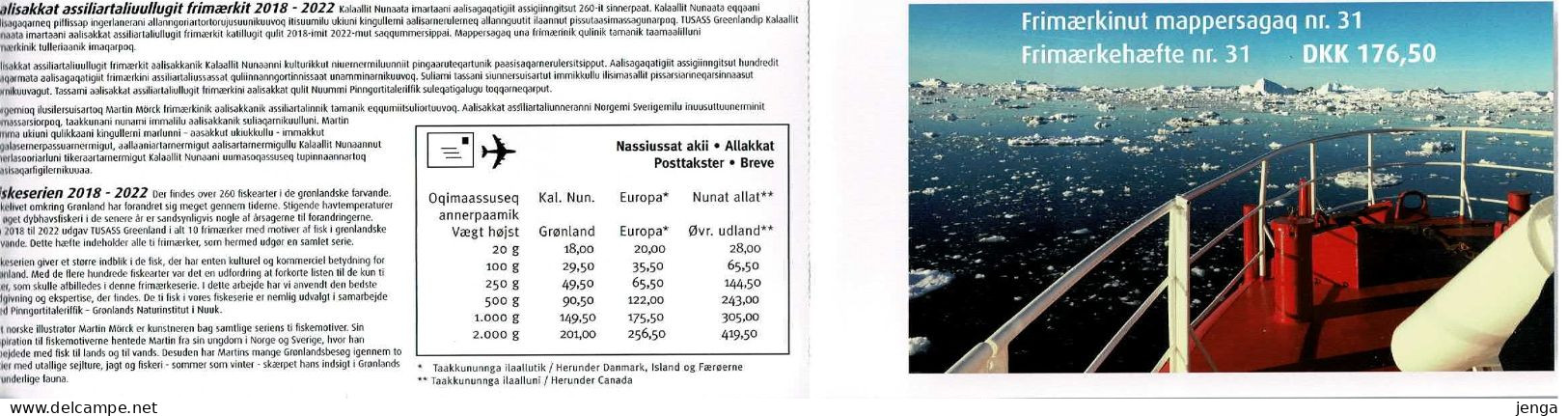 Greenland 2022;  Fish - Booklet; MNH(**). - Nuovi