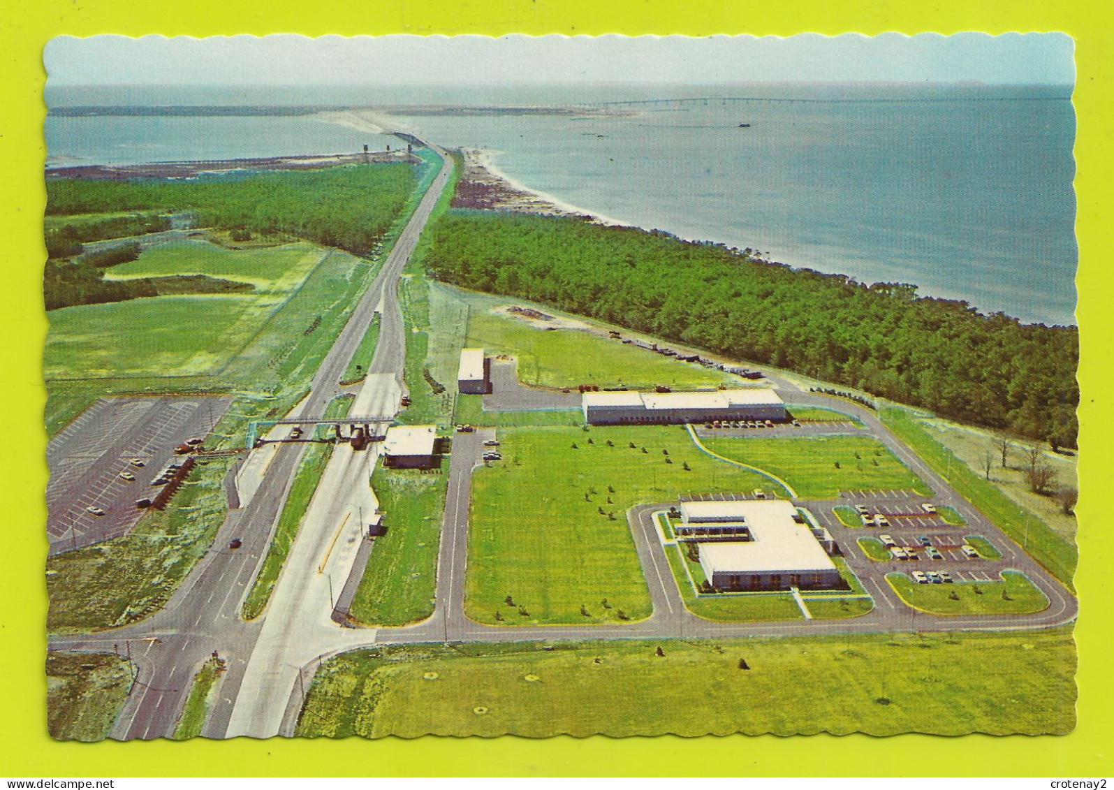 Virginia CHESAPEAKE BAY BRIDGE TUNNEL Aerial View Of Administration Building VOIR DOS - Chesapeake