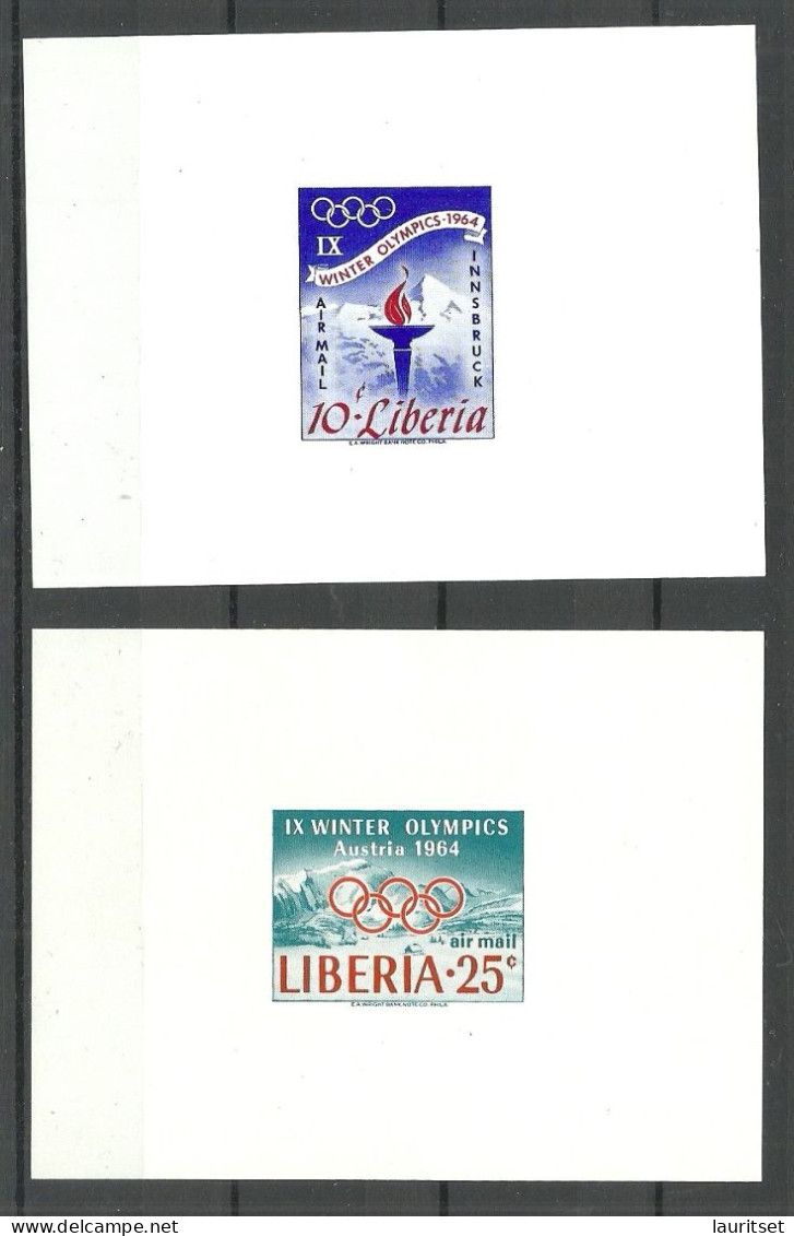 LIBERIA 1964 Innsbruck Olympic Winter Games Olympische Spiele 2 X S/S MNH - Hiver 1964: Innsbruck