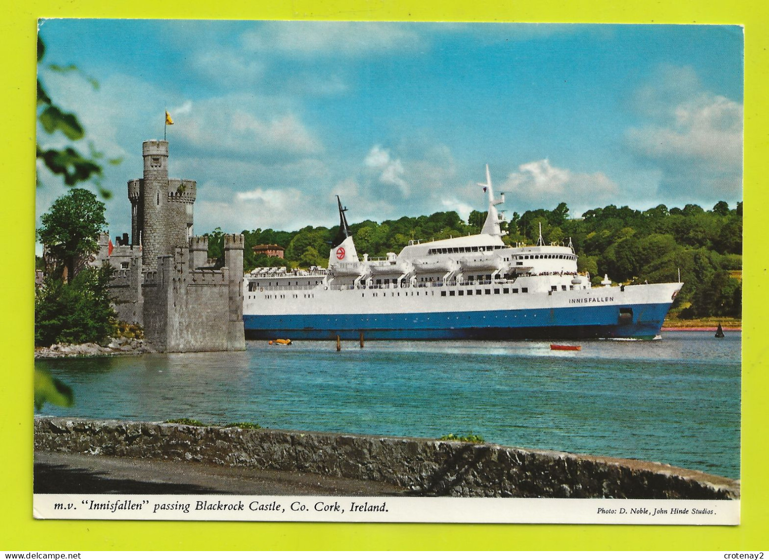 IRELAND M.V INNISFALLEN Passing Blackrock Castle Co. CORK Beau Bateau VOIR DOS - Cork