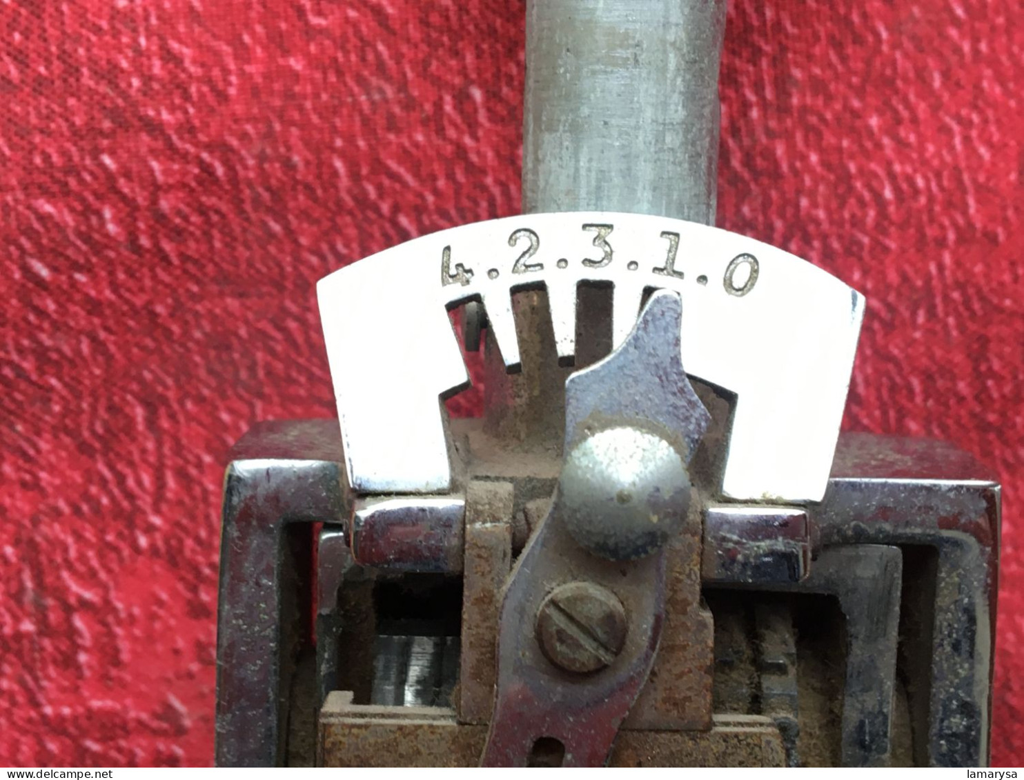 Timbre à Date En Métal Vintage, Machine à Numéroter, Timbre à Encre Chiffres Vieux Timbre Polygraphique,(Allemagne) - Stempels