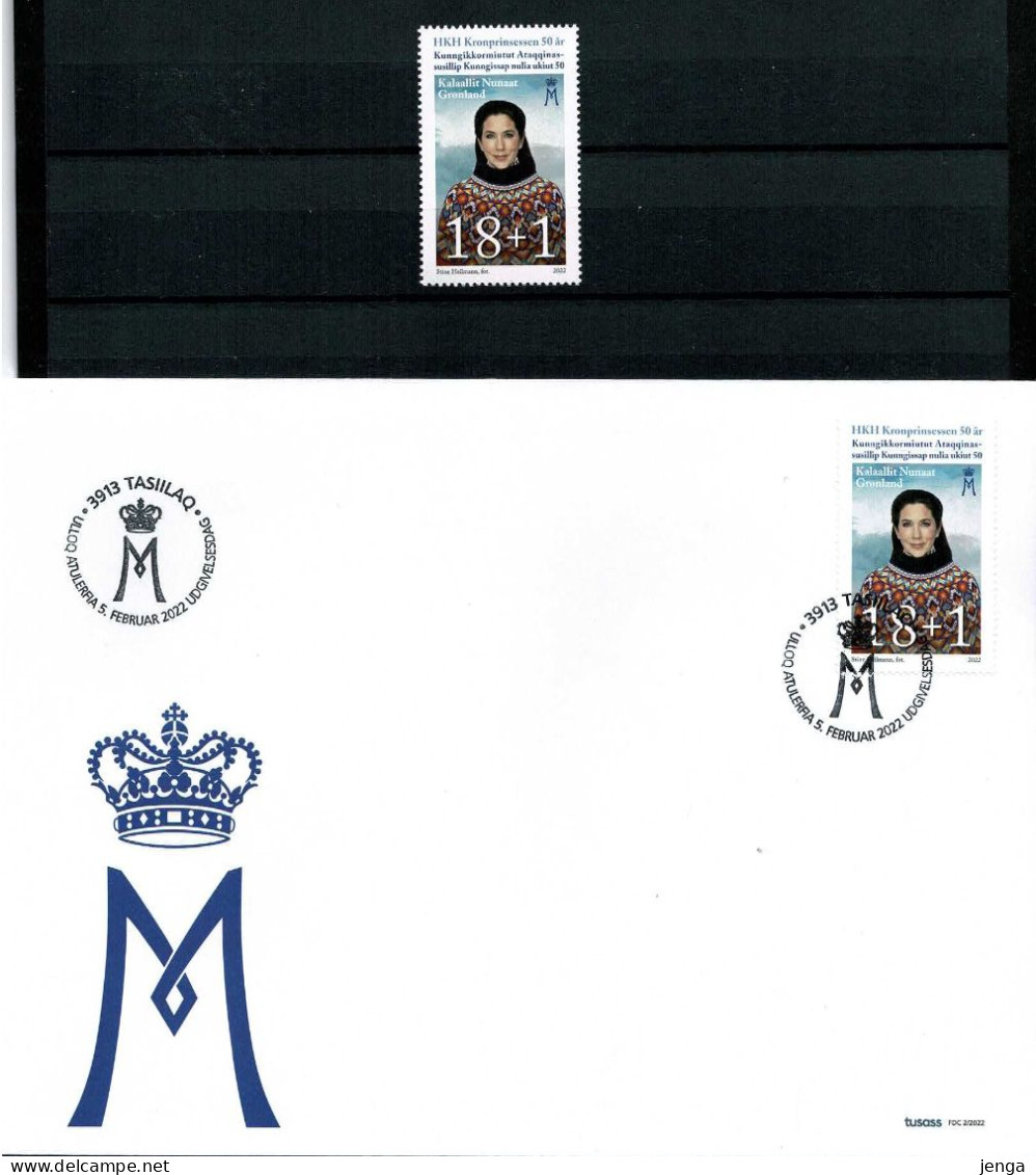 Greenland 2022;  Crown Princess Mary; MNH(**) And On FDC. - Other & Unclassified