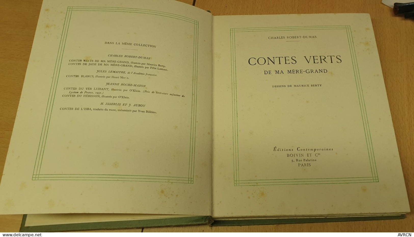 CONTES VERTS DE MA MÈRE-GRAND Charles Robert-Dumas - Cuentos