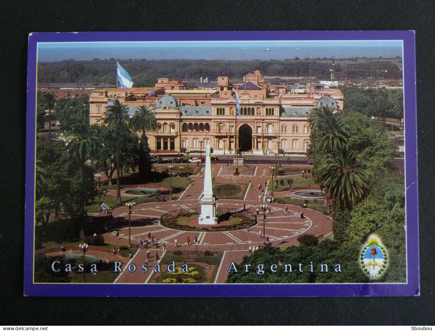 ARGENTINE ARGENTINA AVEC YT 2203 PANIER DE RECOLTE  ET 1880 TOUCAN OISEAU BIRD VOGEL (ABIME) - CASA ROSADA PLAZA DE MAYO - Cartas & Documentos