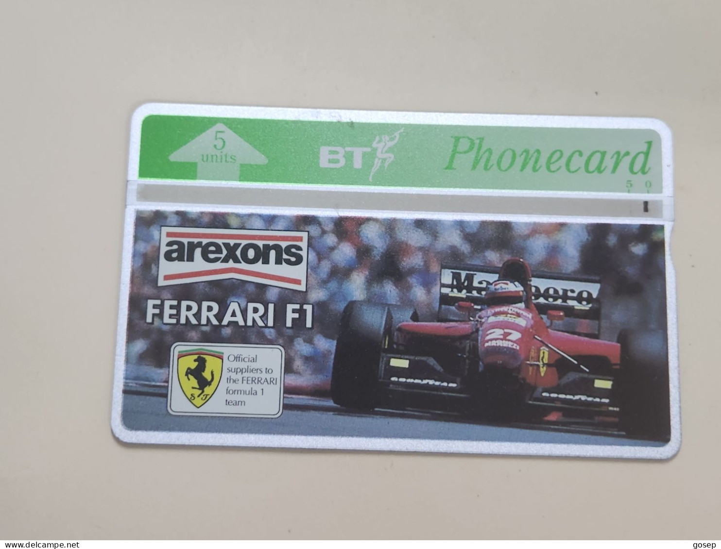 United Kingdom-(BTA090)-AREXONS-FERRARI F1-(5units)(132)(505C25117)-price Cataloge3.00£-used+1card Prepiad Free - BT Publicitaire Uitgaven