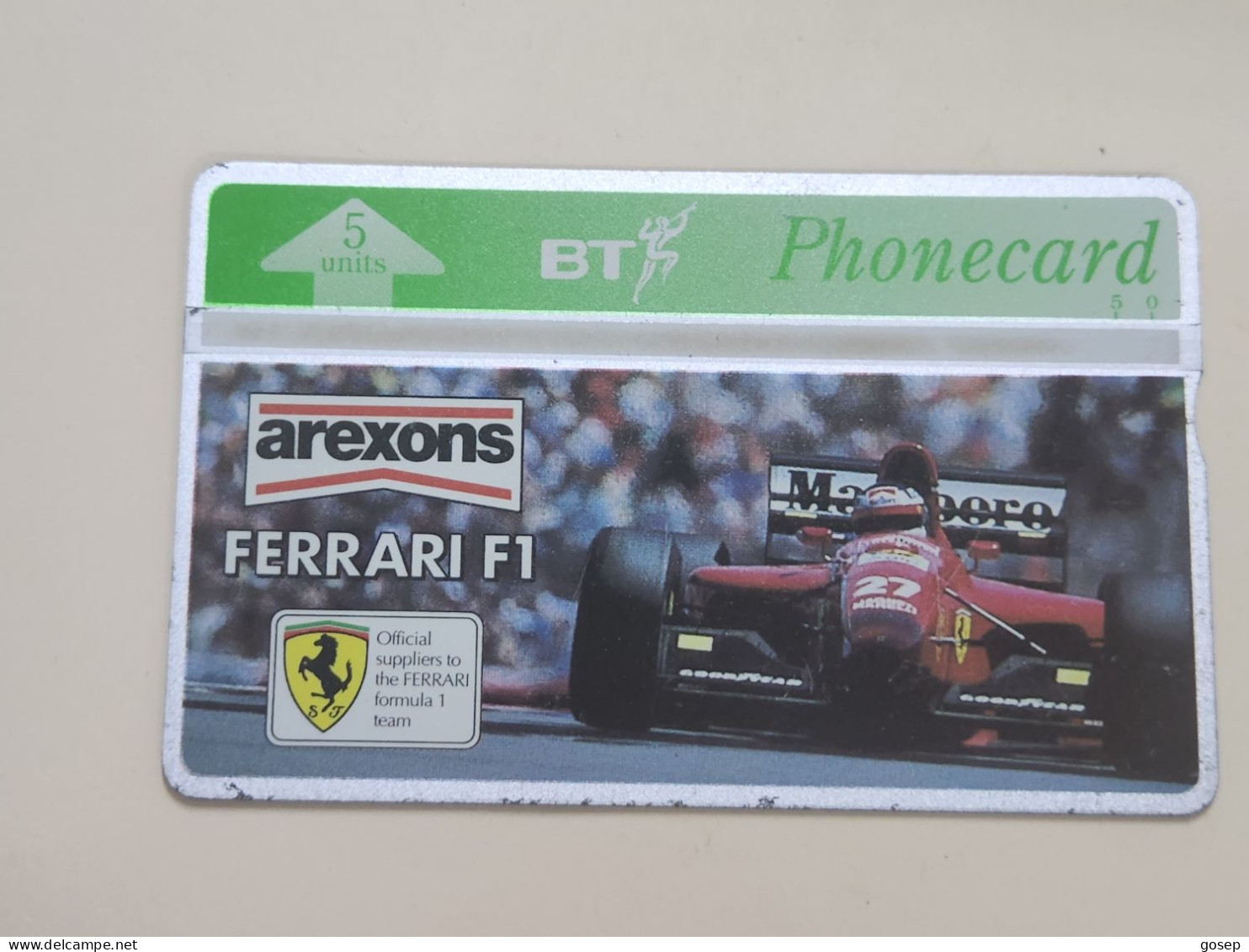 United Kingdom-(BTA090)-AREXONS-FERRARI F1-(5units)(134)(505C47187)-price Cataloge6.00£-mint+1card Prepiad Free - BT Emissioni Pubblicitarie