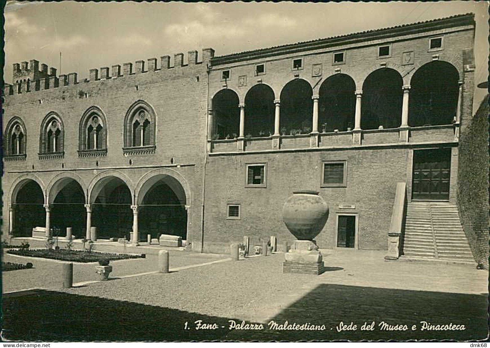 FANO - PALAZZO MALATESIANO - SEDE DEL MUSEO E PINACOTECA - EDIZIONE IL LIBRO - SPEDITA 1943 (15983) - Fano