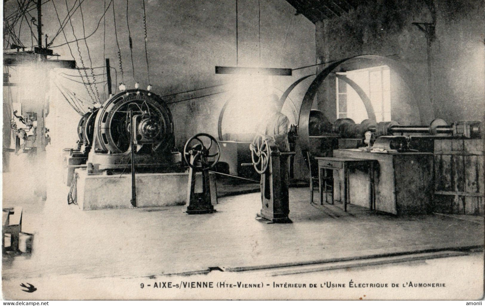 87. HAUTE-VIENNE - AIXE - Intérieur De L'Usine Electrique De L'Aumonerie. Bplan Rare. - Aixe Sur Vienne