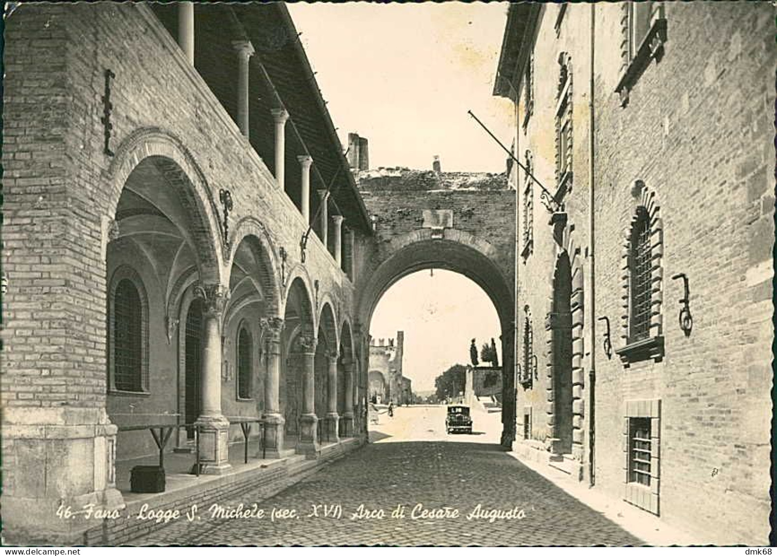 FANO - LOGGE S. MICHELE - ARCO DI CESARE AUGUSTO - EDIZIONE IL LIBRO  - SPEDITA 1943 (15984) - Fano