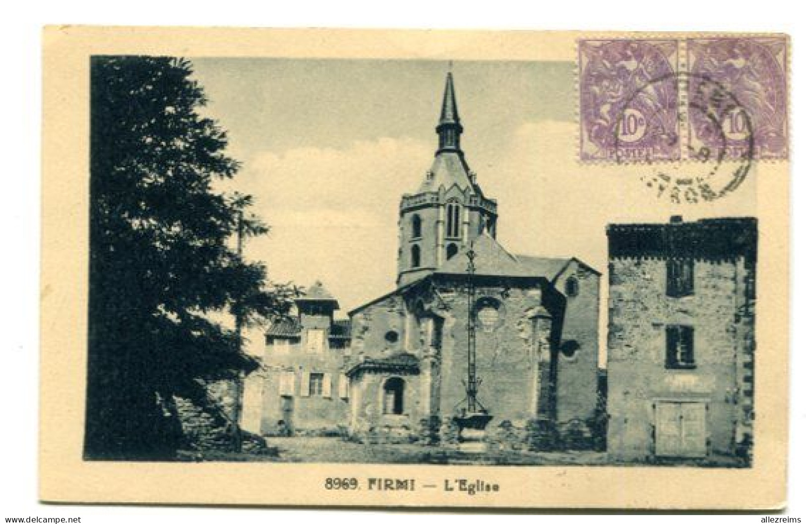 CPA  12 : FIRMI   église  A   VOIR  !!!!!!! - Firmi