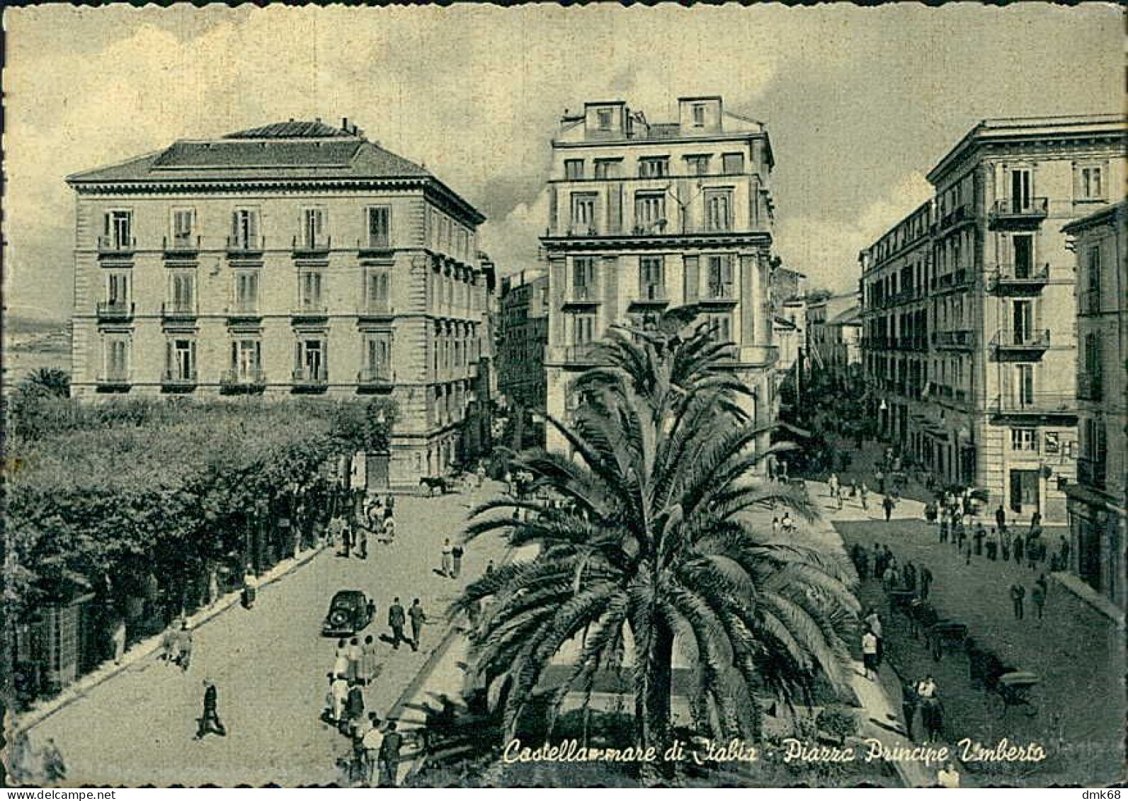 CASTELLAMMARE DI STABIA - PIAZZA PRINCIPE UMBERTO - EDIZIONE RENZA - SPEDITA 1955 (15989) - Castellammare Di Stabia