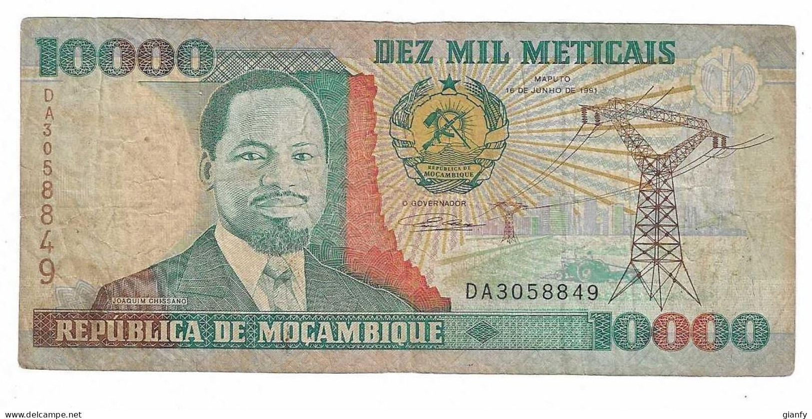 MOZAMBICO 10000 METICAIS 1991 - Mozambique