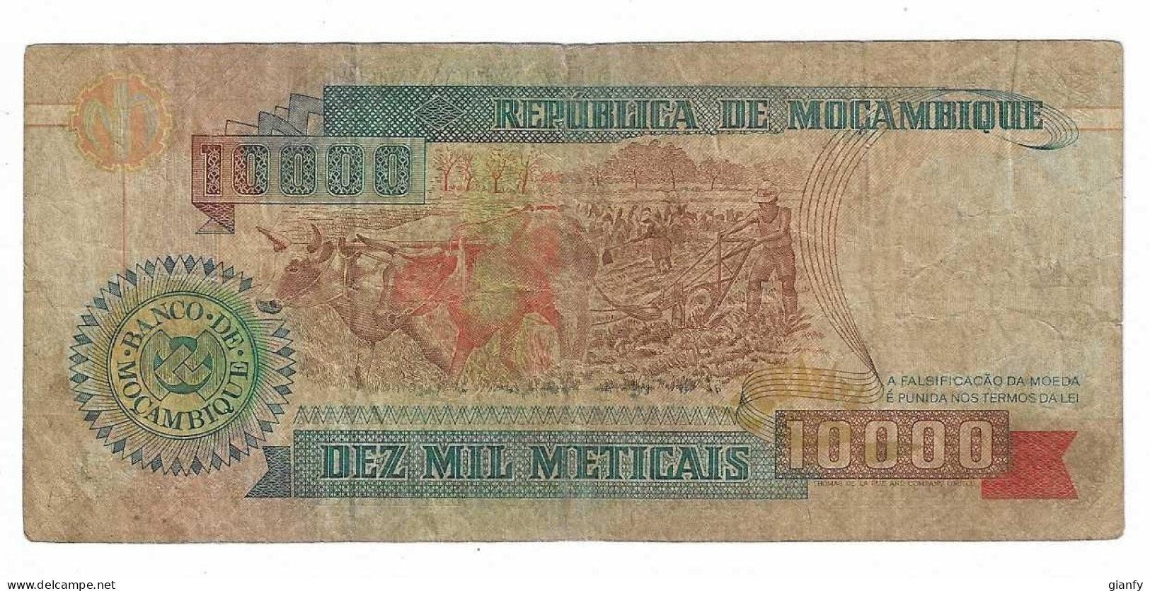 MOZAMBICO 10000 METICAIS 1991 - Mozambique