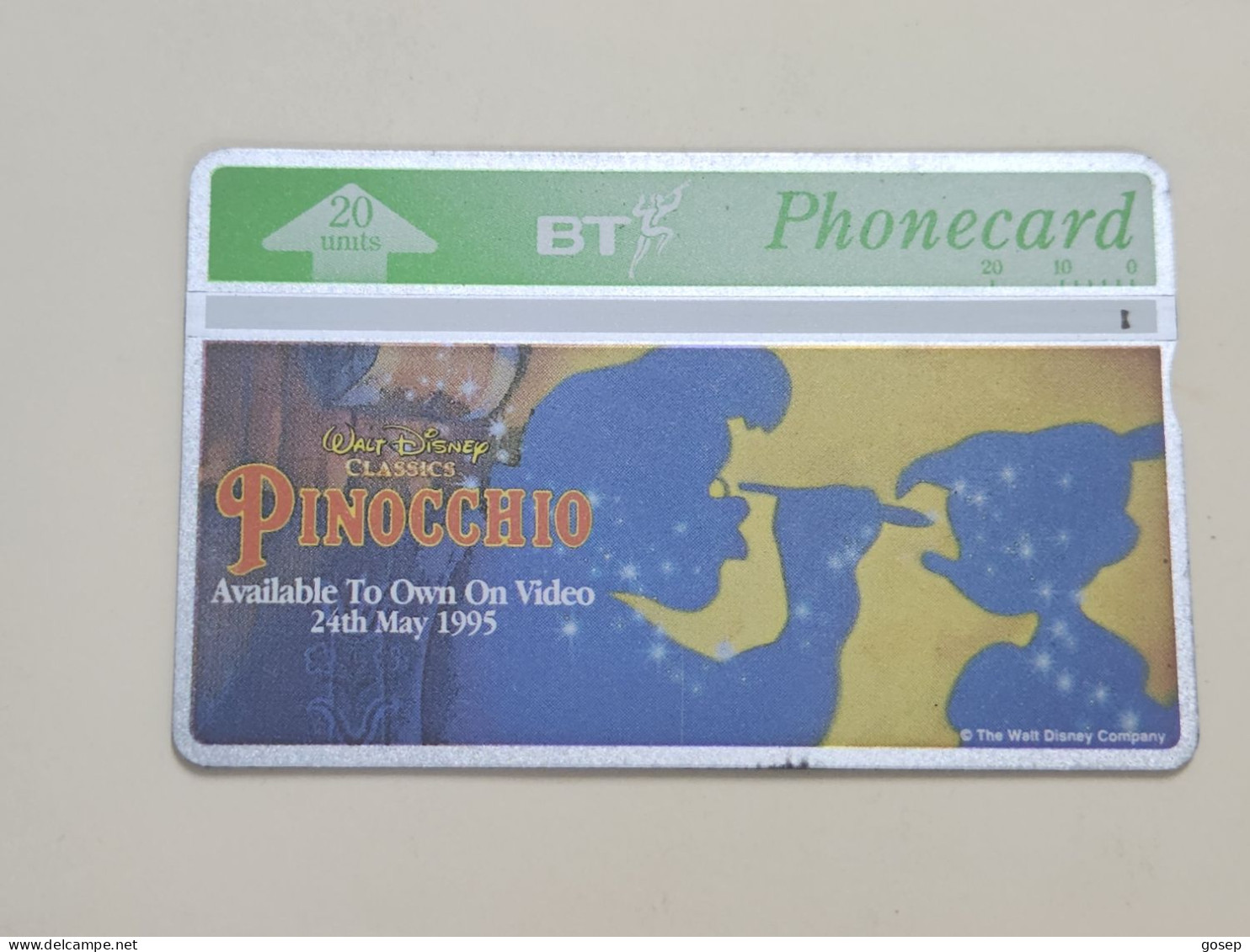 United Kingdom-(BTA094)-PINOCCHIO-shadows-(20units)(141)(525F08657)-price Cataloge1.50£-used+1card Prepiad Free - BT Emissions Publicitaires