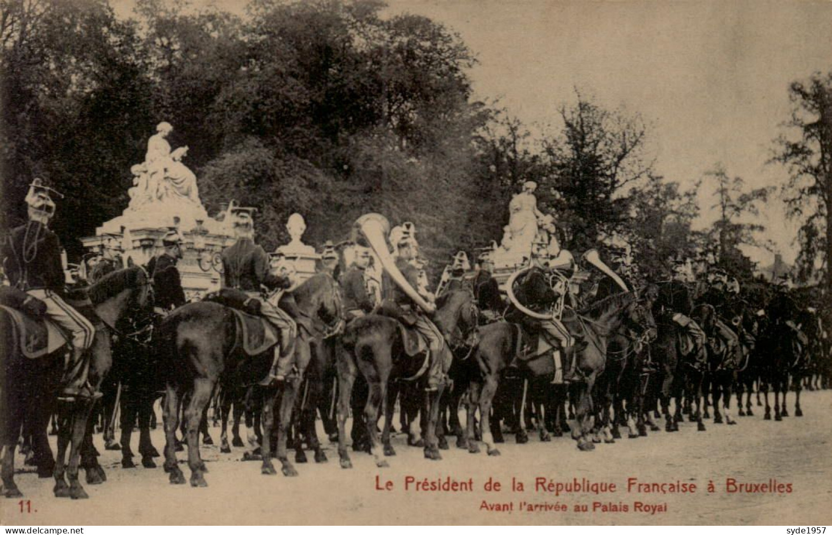 Bruxelles Le Président Français Fallières, En Visite à Bruxelles : Avant L'arrivée Au Palais Royal - Feesten En Evenementen