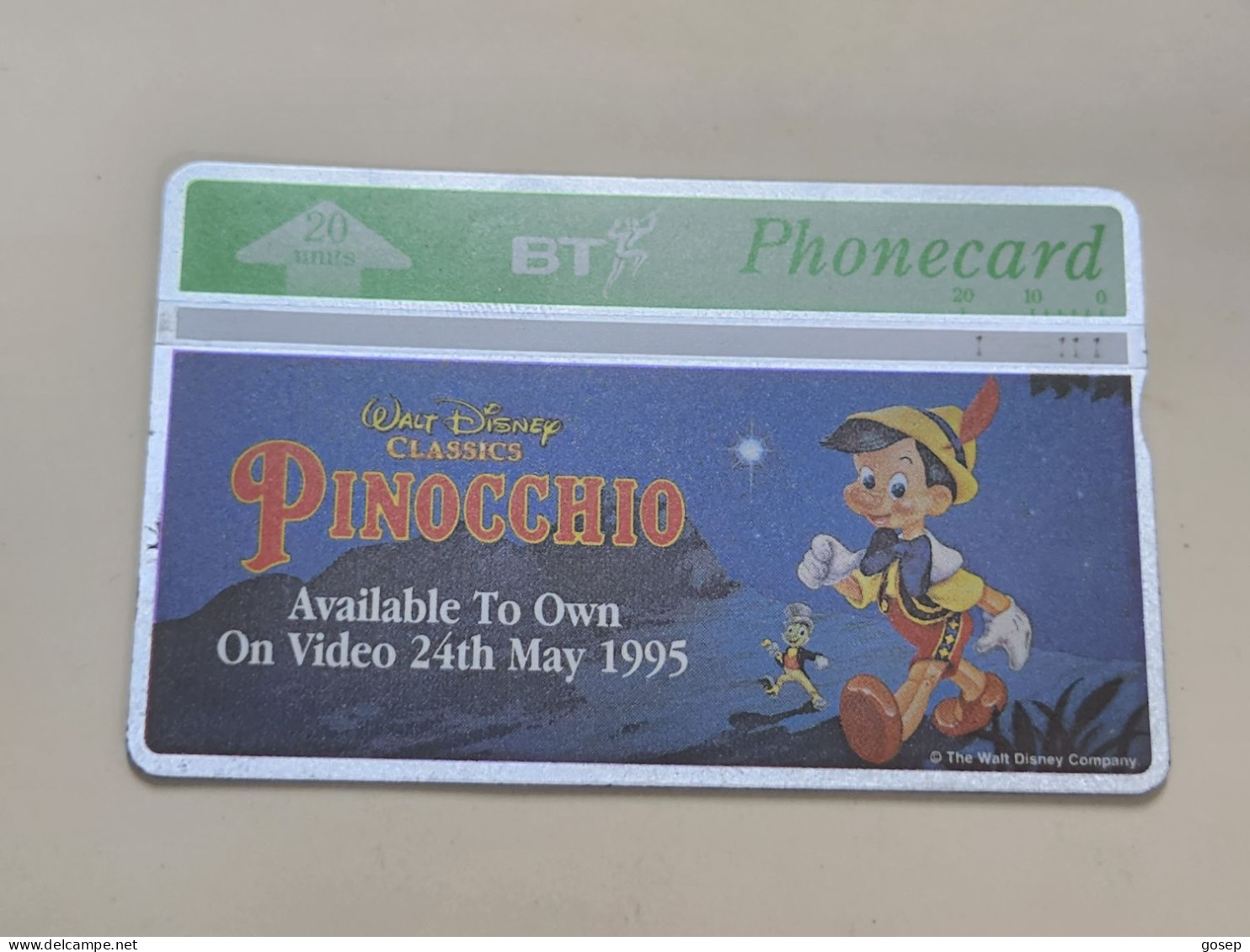 United Kingdom-(BTA097)-PINOCCHIO-STARS-(20units)(151)(525H77721)-price Cataloge1.00£ Used+1card Prepiad Free - BT Advertising Issues