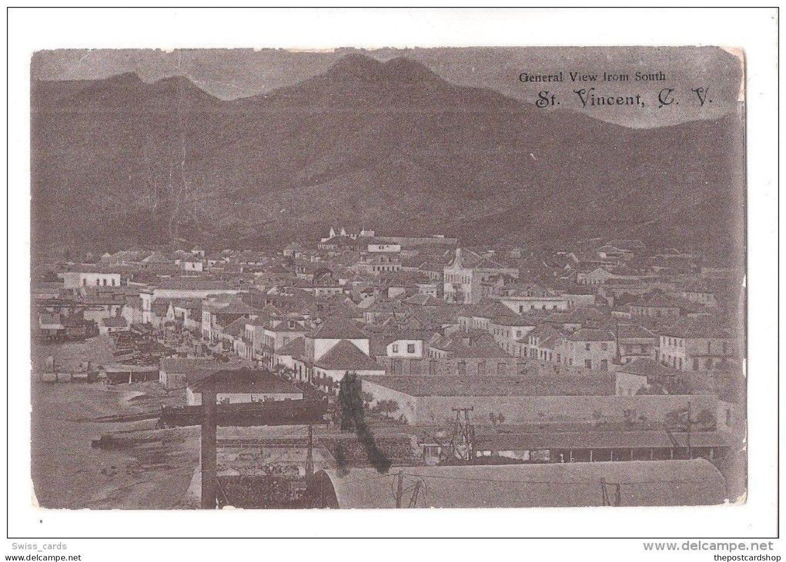 General View From South St. Vincent - Cabo Verde - édit. Bon Marché + Verso - Cape Verde