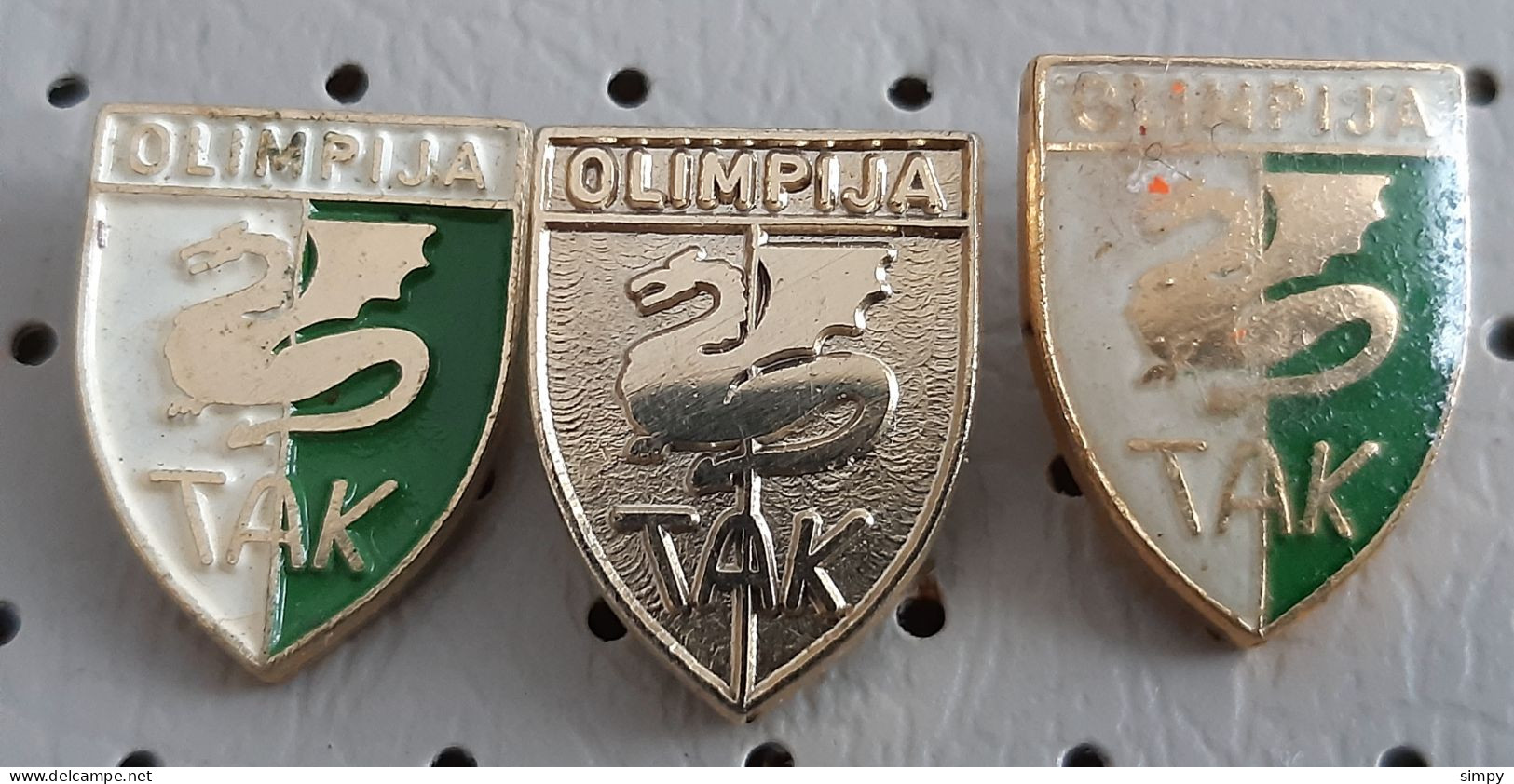 Weightlifting Club TAK Olimpija Ljubljana Slovenia Vintage Pins - Haltérophilie