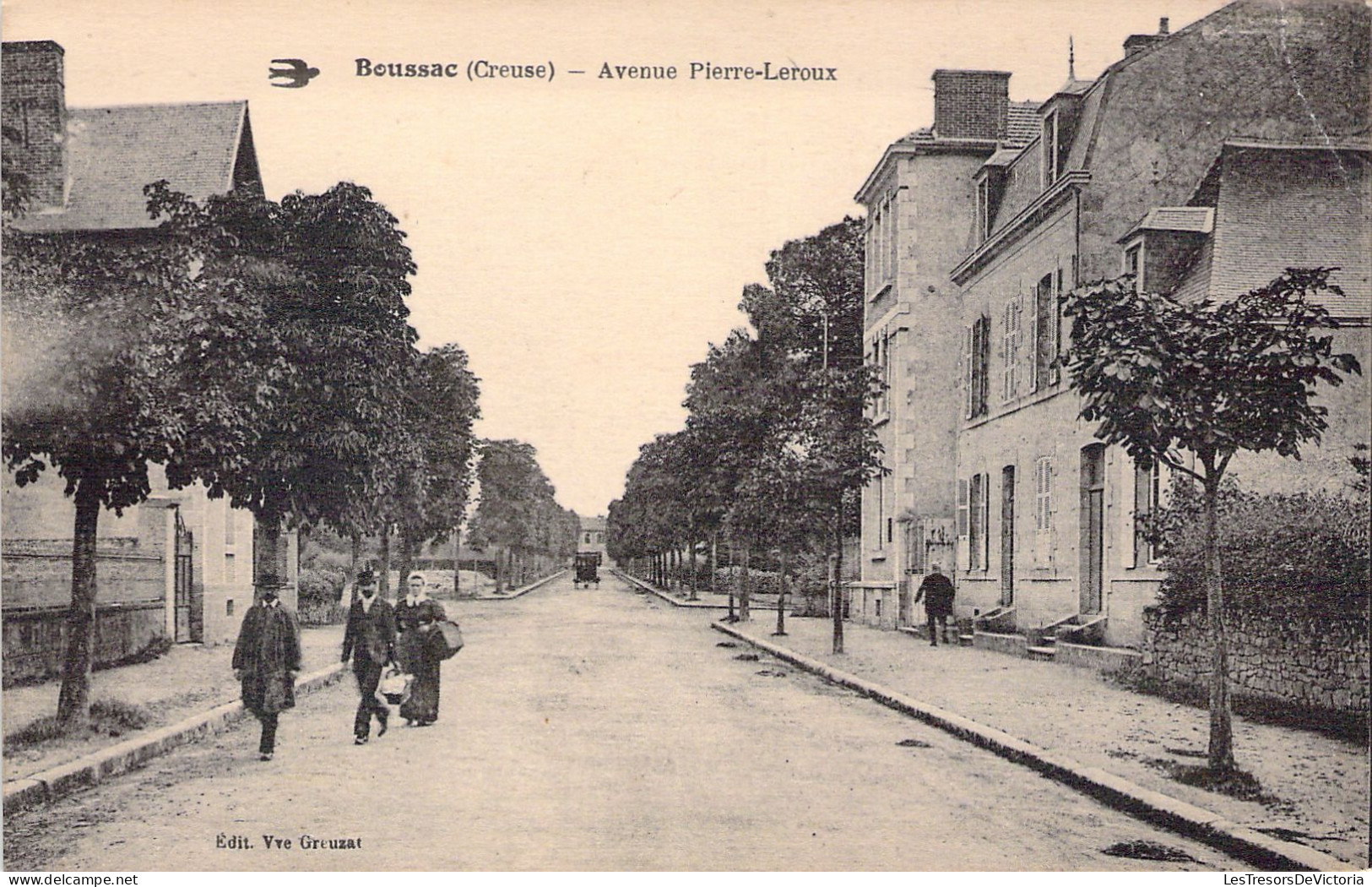 FRANCE - 23 - BOUSSAC - Avenue Pierre LEROUX - Carte Postale Ancienne - Boussac