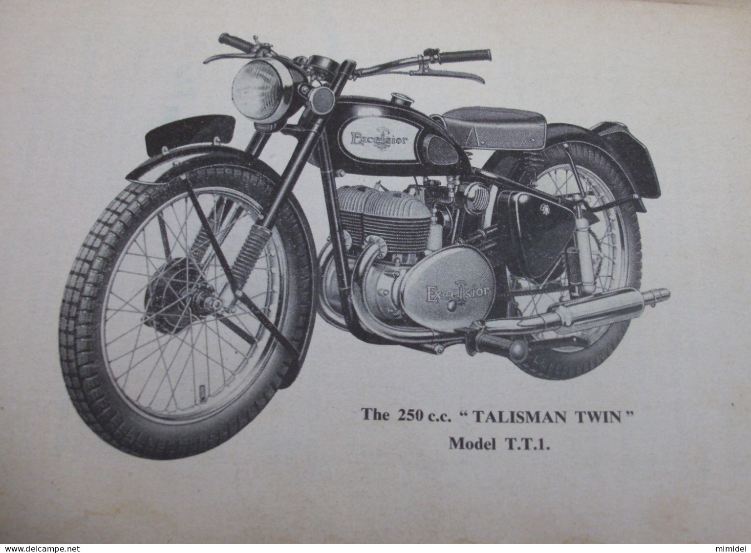Motocycle Excelsior Talisman Twin 250cc Running And Maintenance Instructions - Moto
