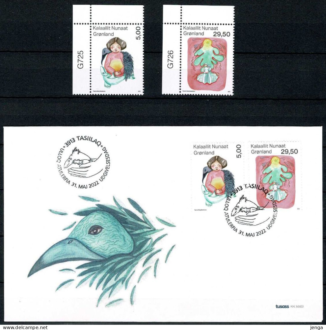 Greenland 2022;  Environment; Set Of 2; MNH(**) And On FDC. - Otros & Sin Clasificación