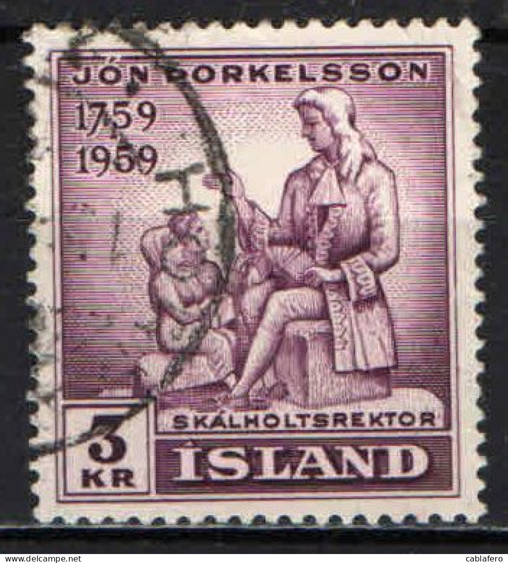 ISLANDA - 1959 - JON THORKELSSON - VESCOVO LUTERANO - USATO - Oblitérés