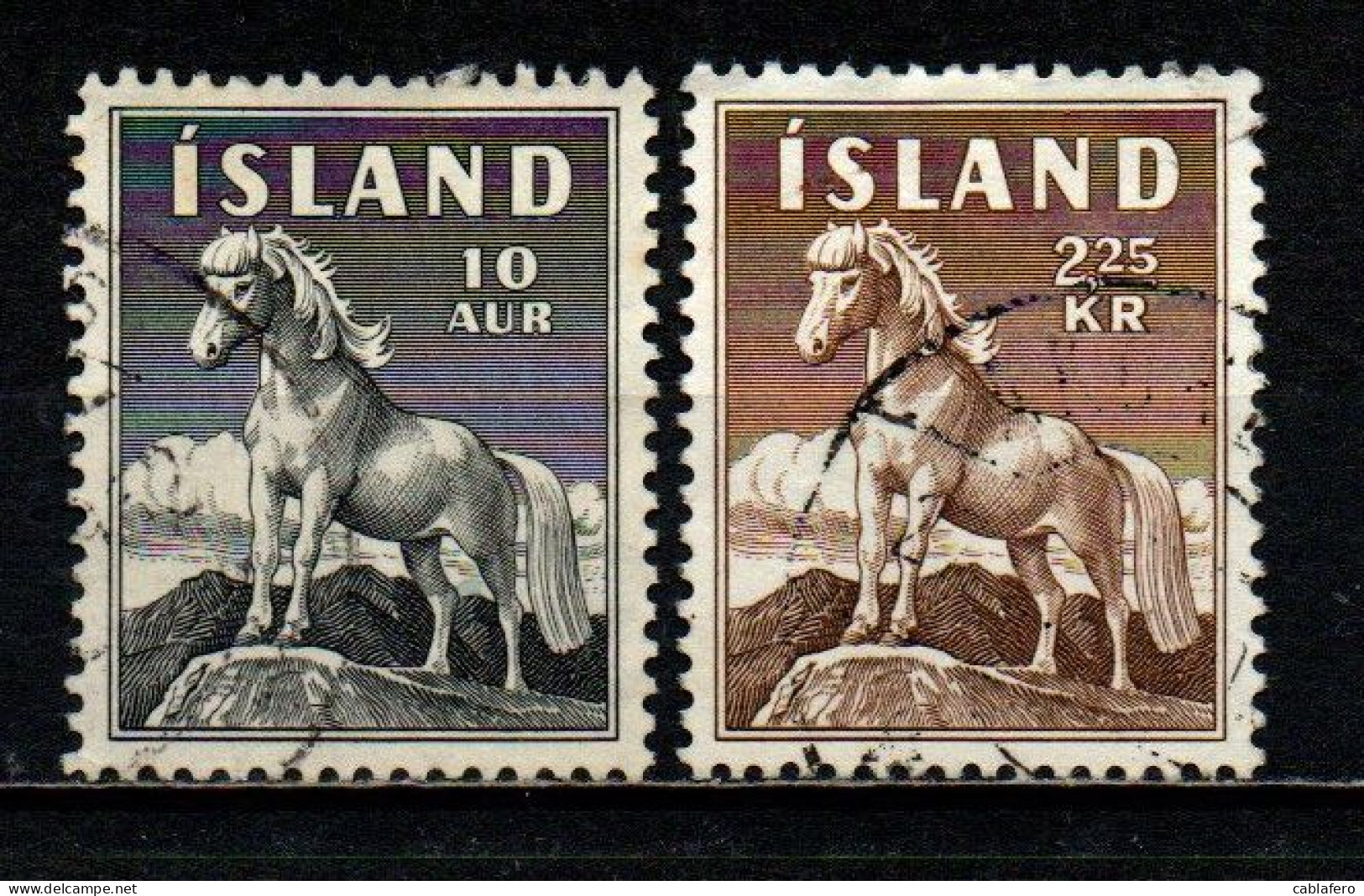 ISLANDA - 1958 - PONY D'ISLANDA - USATI - Gebruikt