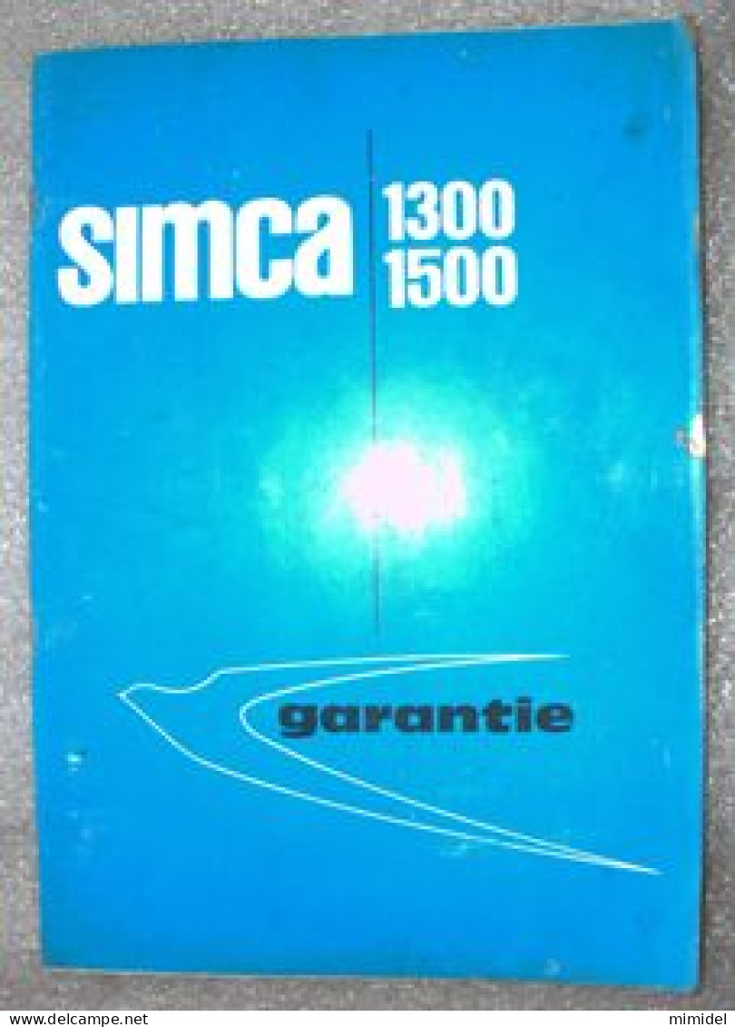 Manuel  Entretien Et Utilisation SIMCA 1300/1500 - Voitures