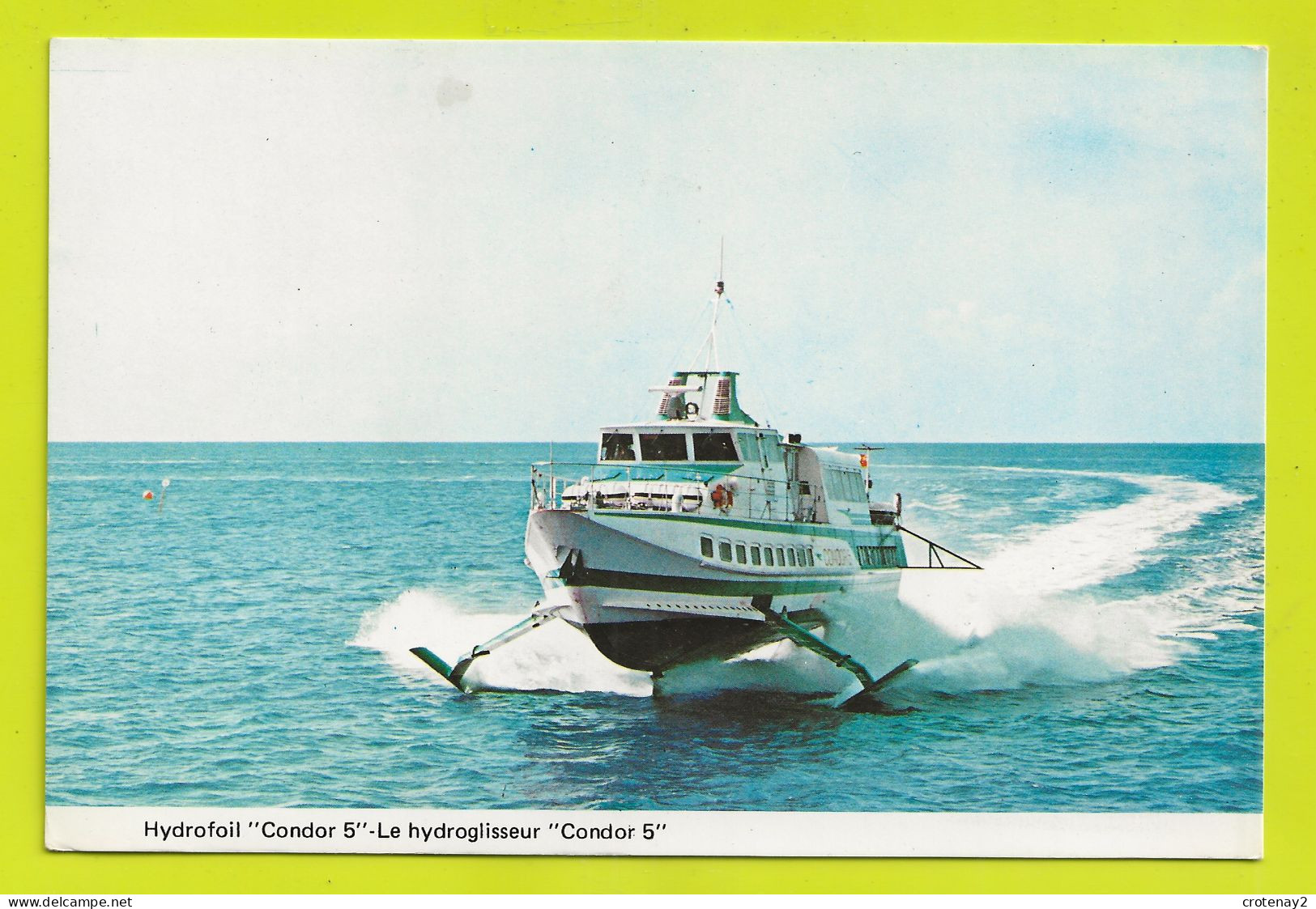 Bateau Hydrofoil Ou Hydroglisseur CONDOR 5 VOIR DOS - Aéroglisseurs