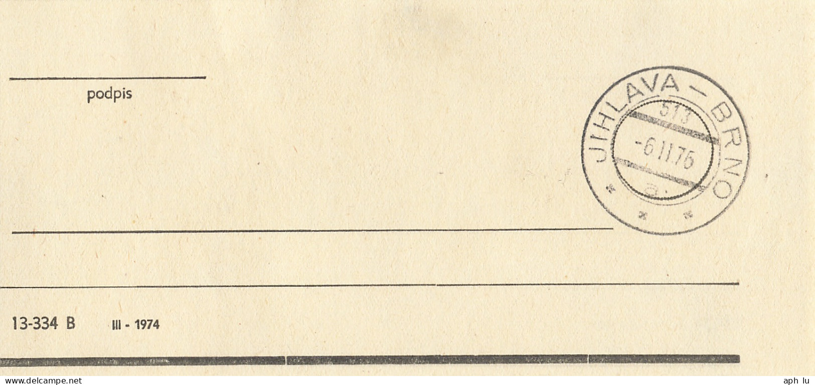 Bahnpost (R.P.O. / T.P.O.) Jihlava-Brno (BP1676) - Lettres & Documents