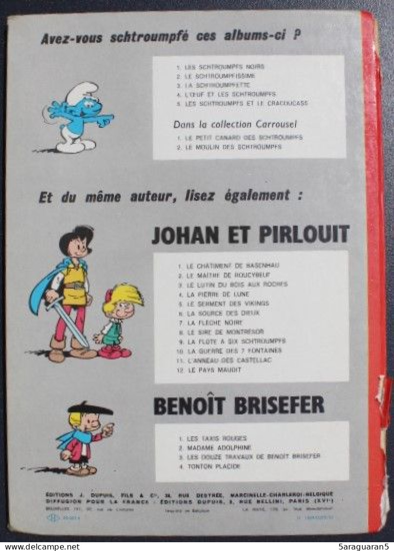 BD LES SCHTROUMPFS - 5 - Les Schtroumpfs Et Le Cracoucass - EO 1969 - Schtroumpfs, Les - Los Pitufos