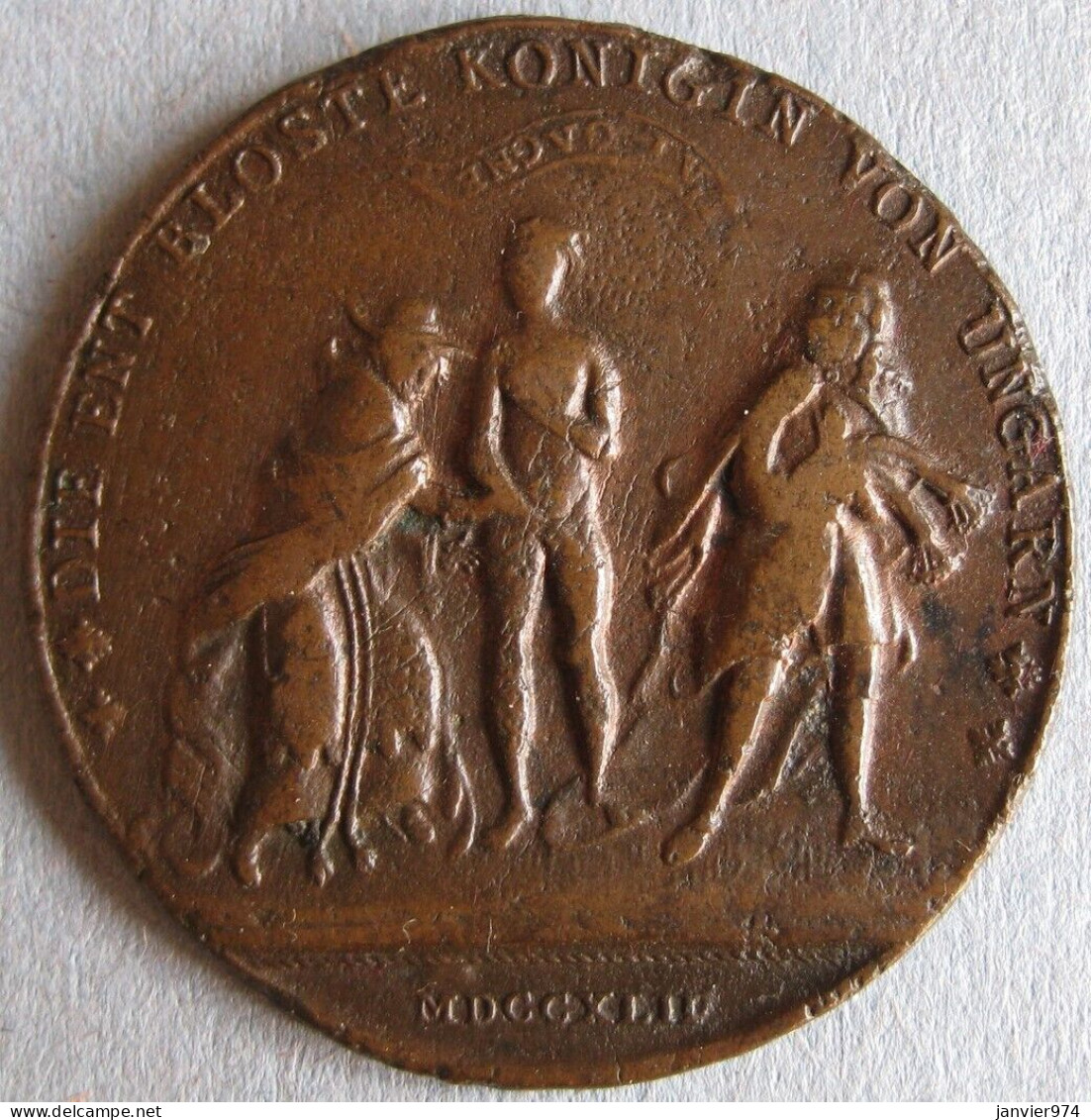 Autriche, Habsbourg, Médaille Satirique 1744 Marie-Thérèse, Rare - Adel