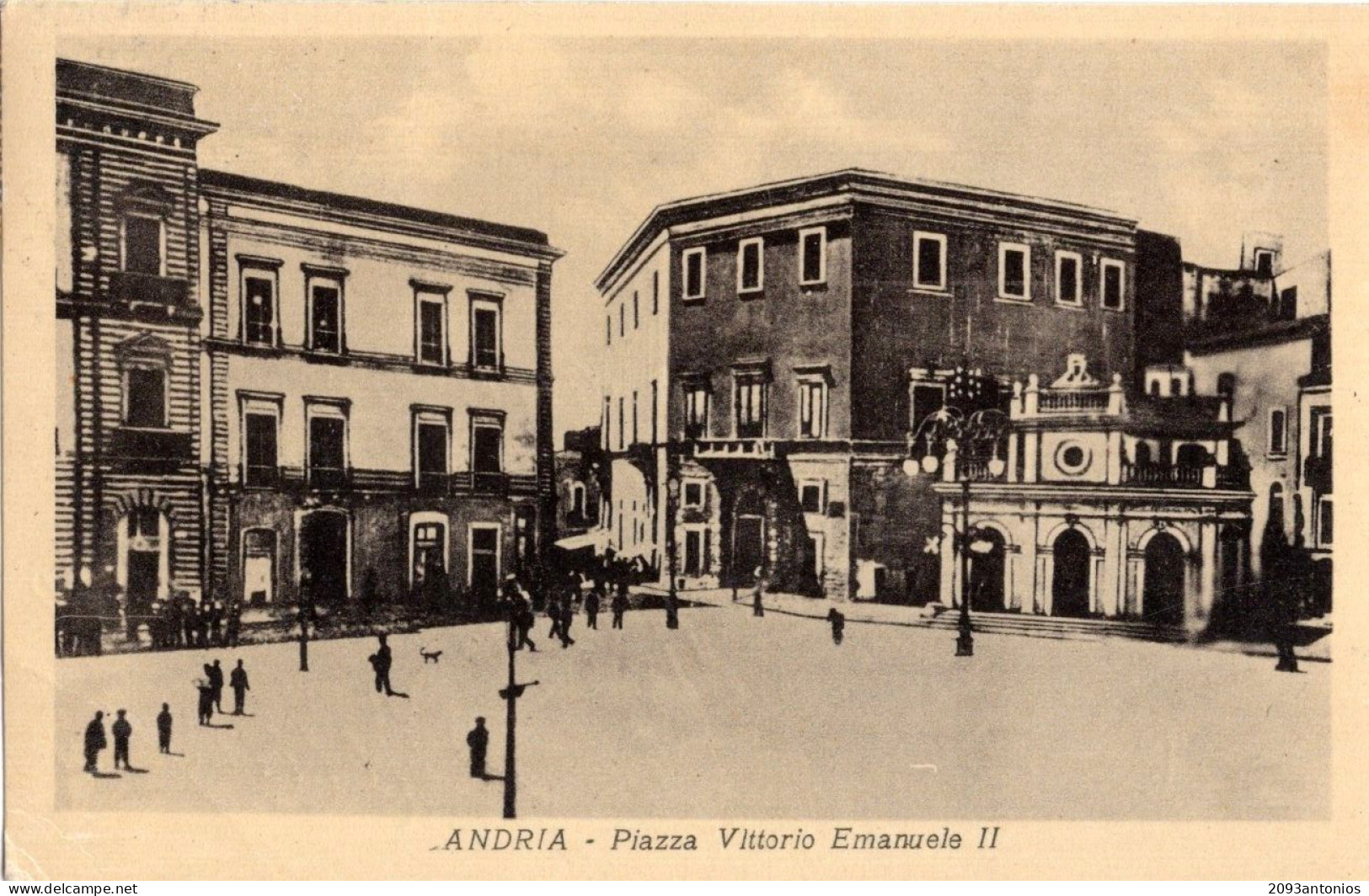 X1396) ANDRIA (BT) - Piazza Vittorio Emanuele II  - CARTOLINA VIAGGIATA 1954 - Andria