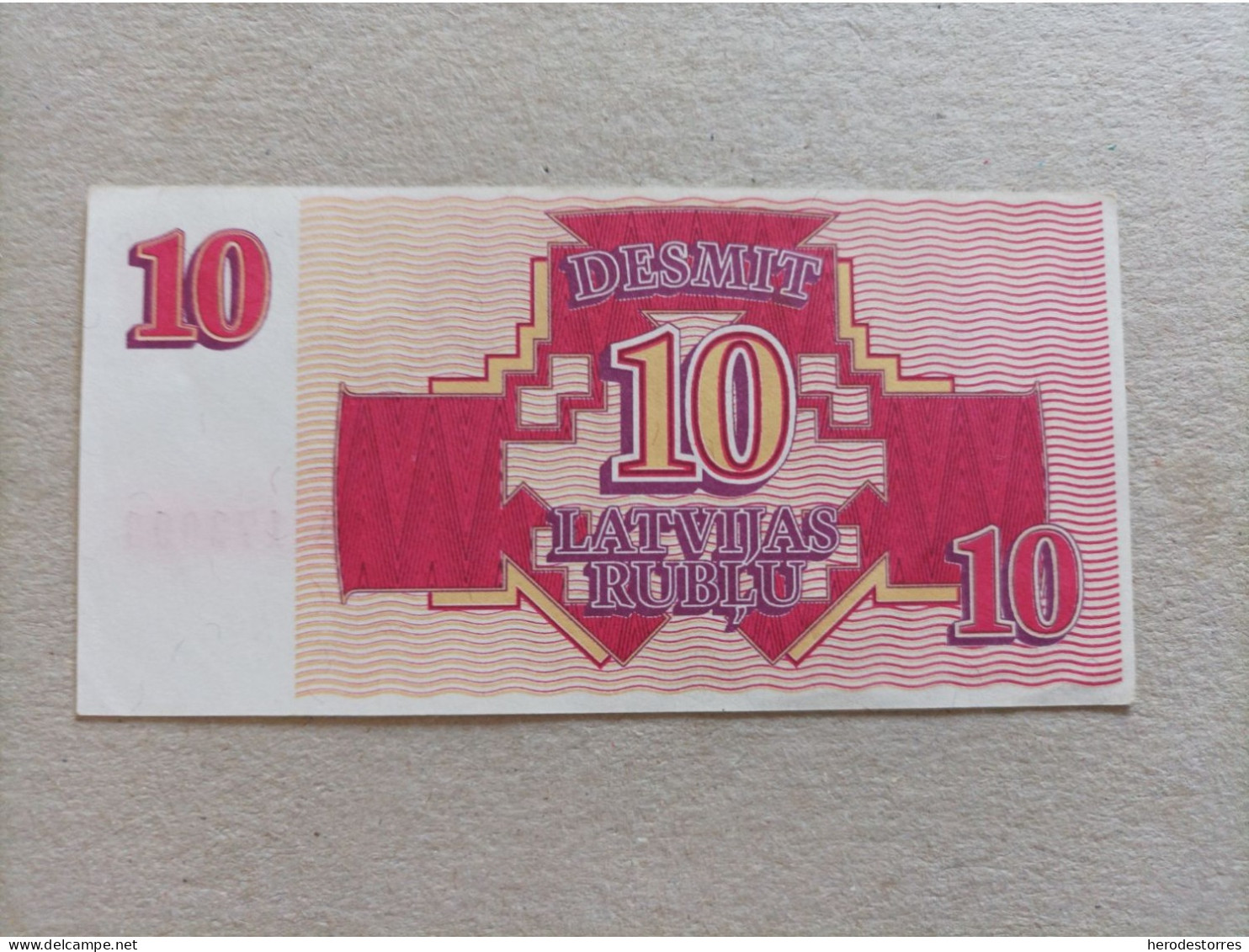 Billete De Letonia De 10 Rublos, Año 1992, UNC - Letonia