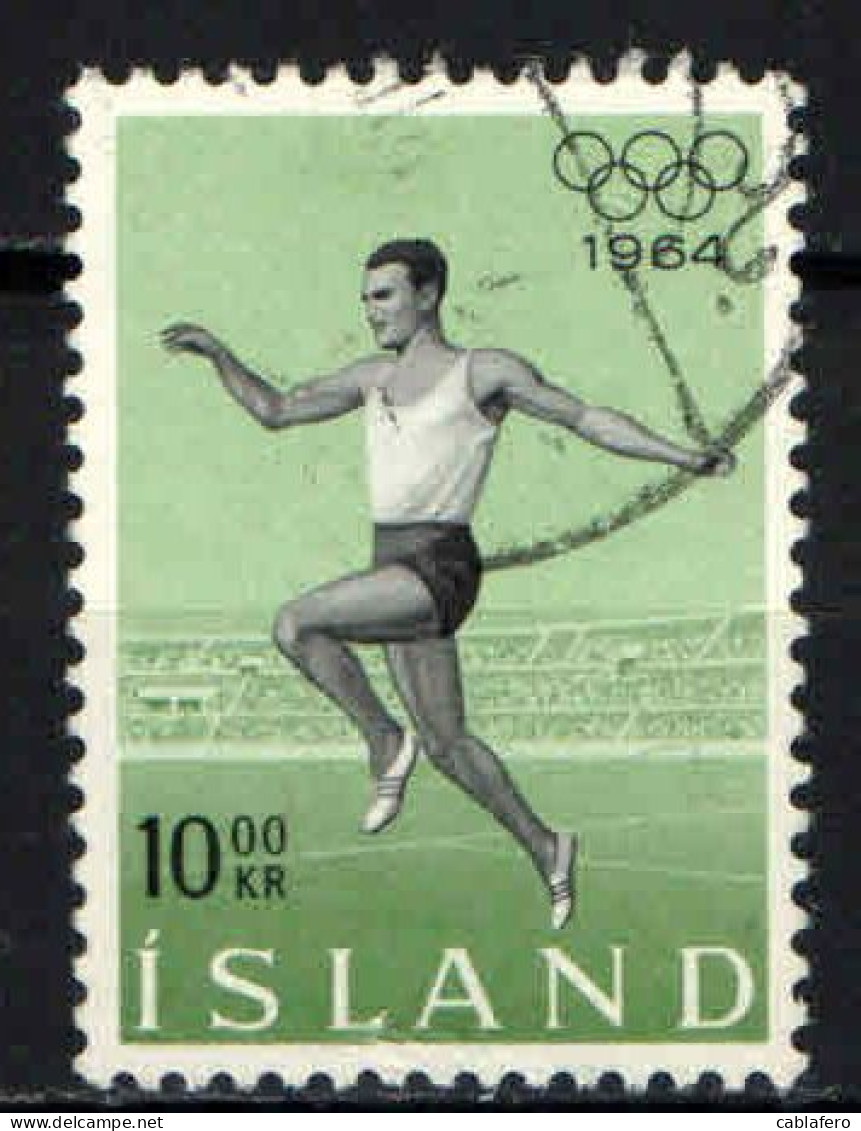 ISLANDA - 1964 - OLIMPIADI DI TOKIO - SALTO TRIPLO - USATO - Gebraucht