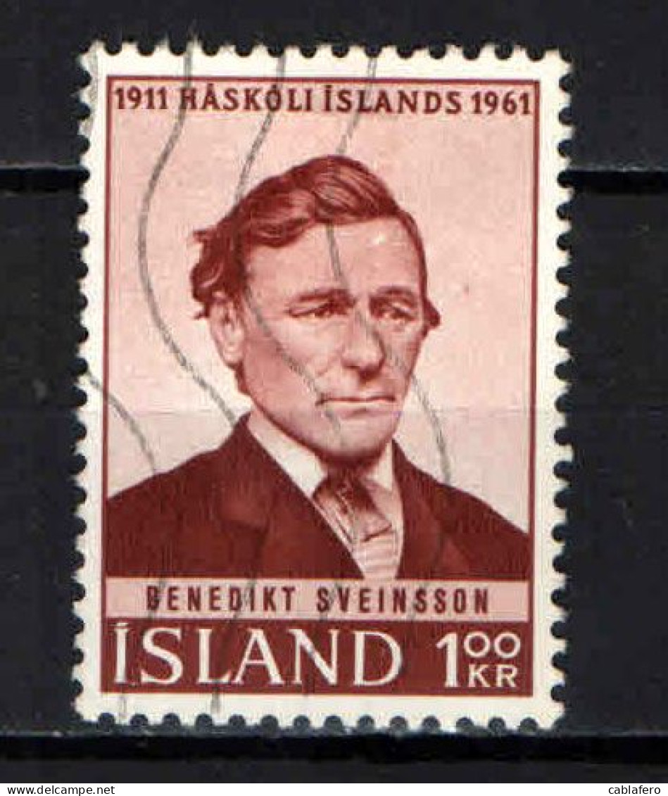 ISLANDA - 1961 - B. SVEINSSON - STATISTA - USATO - Gebraucht