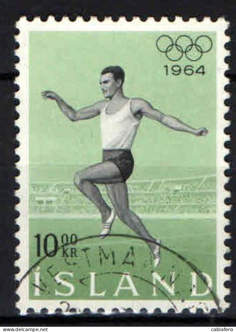 ISLANDA - 1964 - OLIMPIADI DI TOKIO - SALTO TRIPLO - USATO - Oblitérés