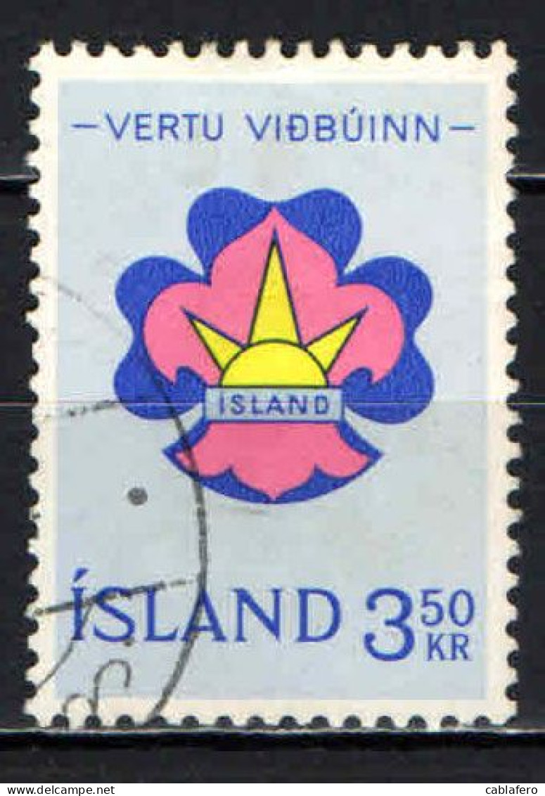 ISLANDA - 1964 - EMBLEMA DEGLI SCOUTS - USATO - Usati