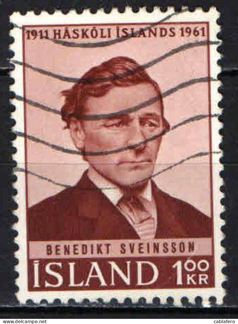 ISLANDA - 1961 - B. SVEINSSON - STATISTA - USATO - Gebraucht