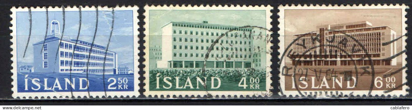 ISLANDA - 1962 - EDIFICI DI INTERESSE PUBBLICO - USATI - Gebraucht