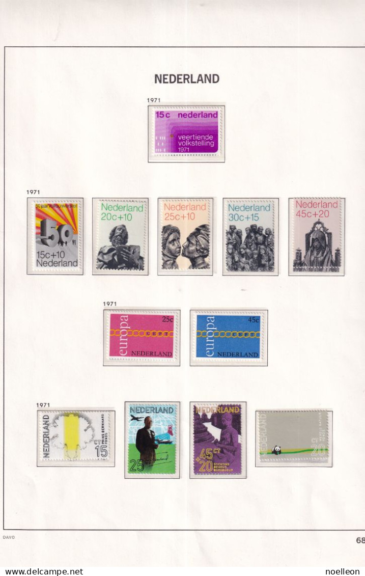 Année 1971 Complète Avec Bloc MNH - Full Years