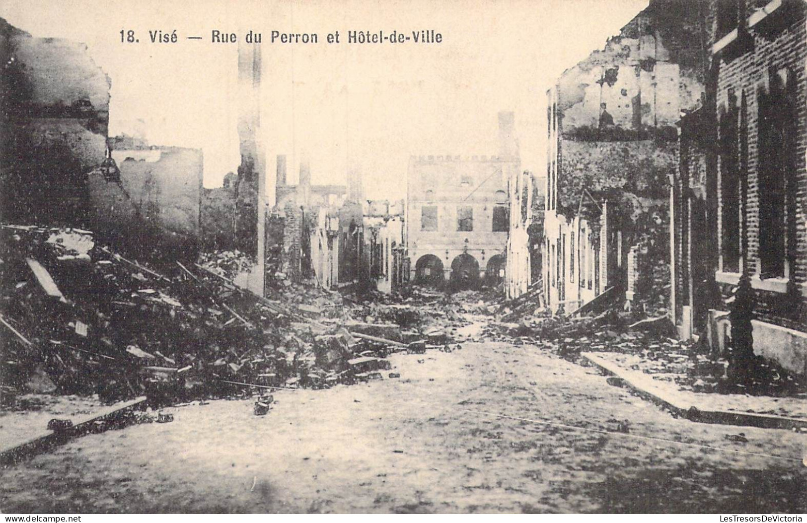 BELGIQUE - Visé - Rue Du Perron Et Hôtel-de-Ville - Carte Postale Ancienne - Visé