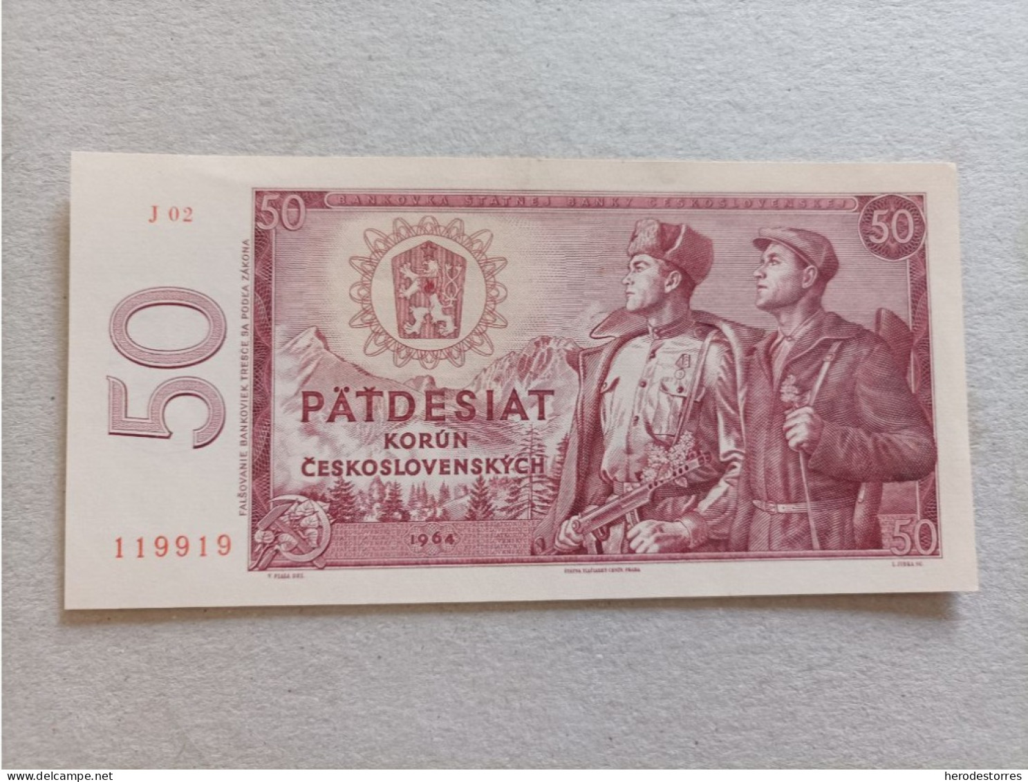 Billete De Checoslovaquia De 50 Korun, Año 1964, UNC - Czechoslovakia