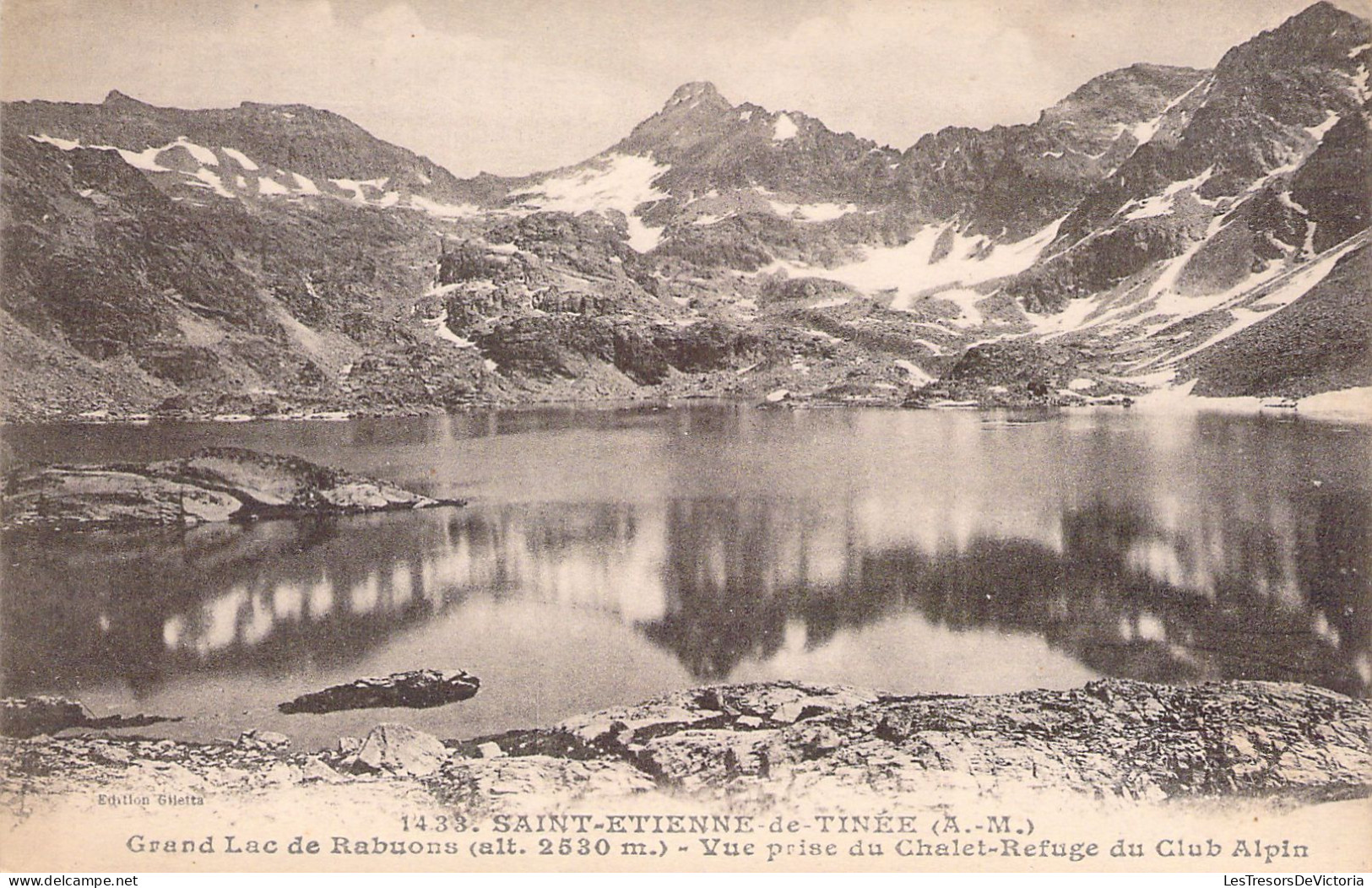 FRANCE - 42 - Saint Etienne De Tinée - Grand Lac De Rabuons - Vue Prise Du Club Alpin - Carte Postale Ancienne - Saint-Etienne-de-Tinée