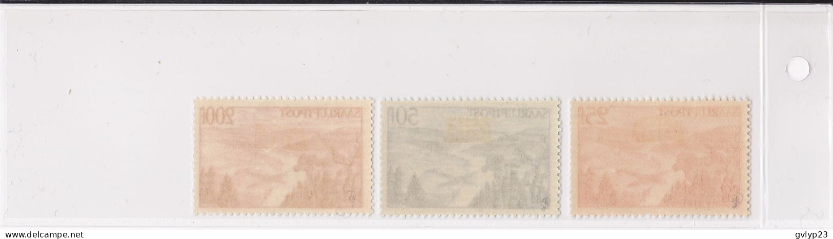 POSTE AéRIENNE VALLéE DE LA SARRE /METTLACH UNE SéRIE DE 3 VALEURS NEUF* N° 9/11 YVERT ET TELLIER 1948 - Airmail